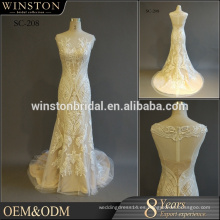 Proveedor de China caliente vestidos de novia de colores con apliques